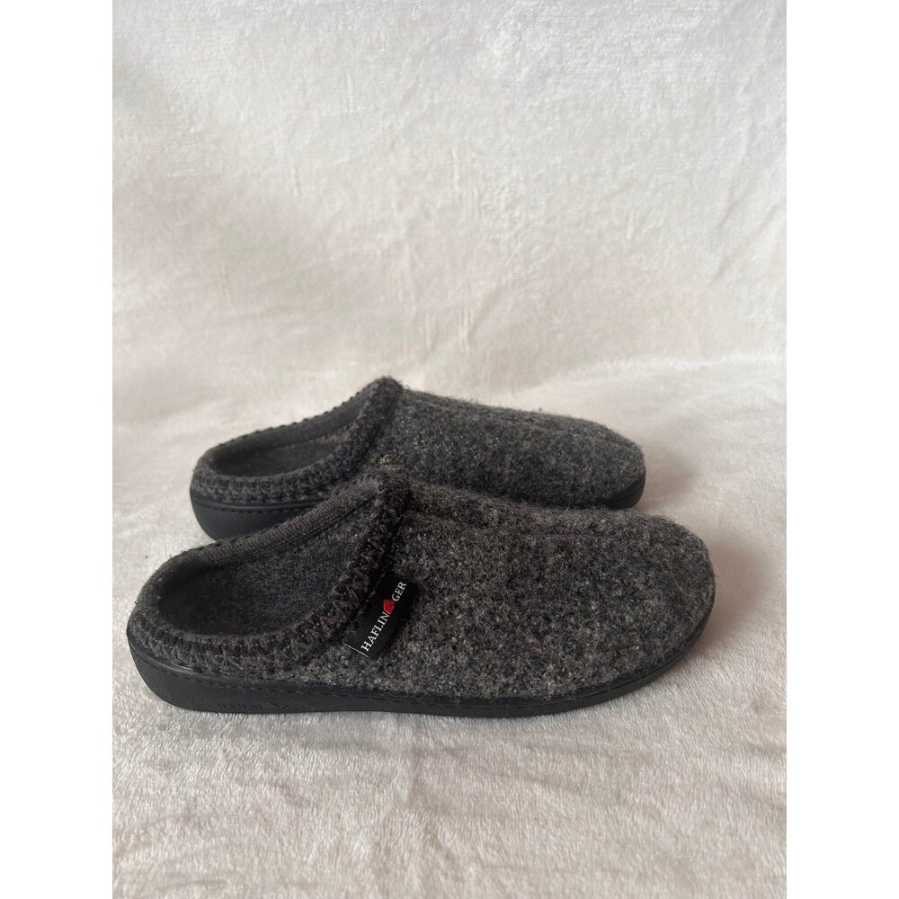Haflinger Gray Wool Slippers